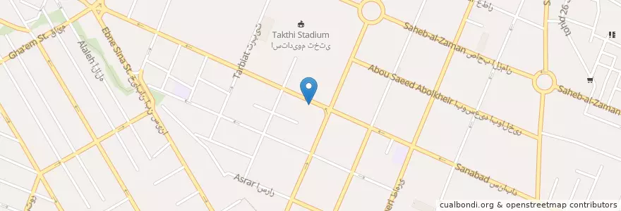 Mapa de ubicacion de حسینیه حضرت فاطمه en 이란, استان خراسان رضوی, شهرستان مشهد, مشهد, بخش مرکزی شهرستان مشهد.