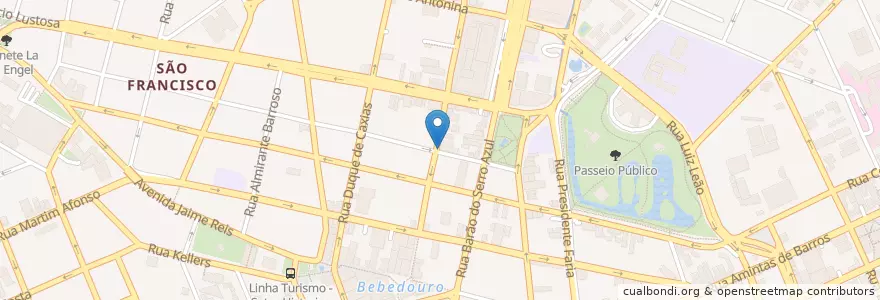 Mapa de ubicacion de Lanches Beija-flor en برزیل, منطقه جنوب برزیل, پارانا, Região Geográfica Intermediária De Curitiba, Região Metropolitana De Curitiba, Microrregião De Curitiba, کوریتیبا.