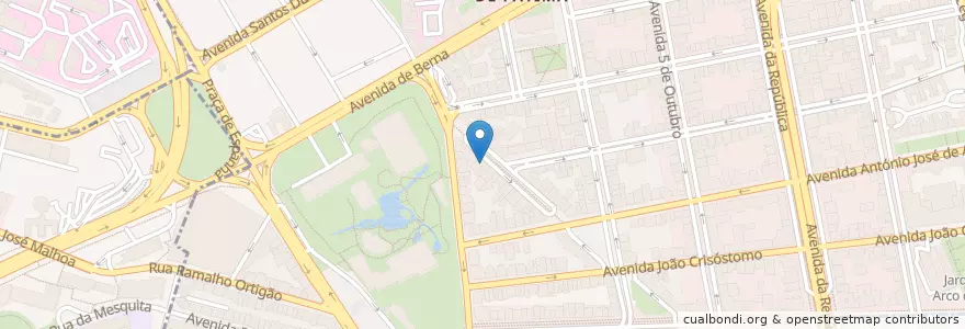 Mapa de ubicacion de Miyagi Sushi en Portugal, Área Metropolitana De Lisboa, Lisboa, Grande Lisboa, Lisboa, Avenidas Novas.