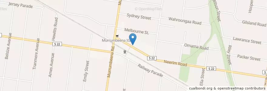 Mapa de ubicacion de Bank Of Melbourne en Australia, Victoria, City Of Glen Eira.