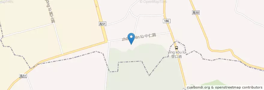 Mapa de ubicacion de 福德廟 en Tayvan, Kaohsiung, 大社區.