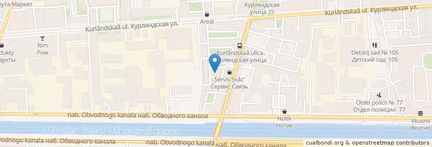 Mapa de ubicacion de Банкетный зал "Зефир" en Russland, Föderationskreis Nordwest, Oblast Leningrad, Sankt Petersburg, Адмиралтейский Район, Екатерингофский Округ.