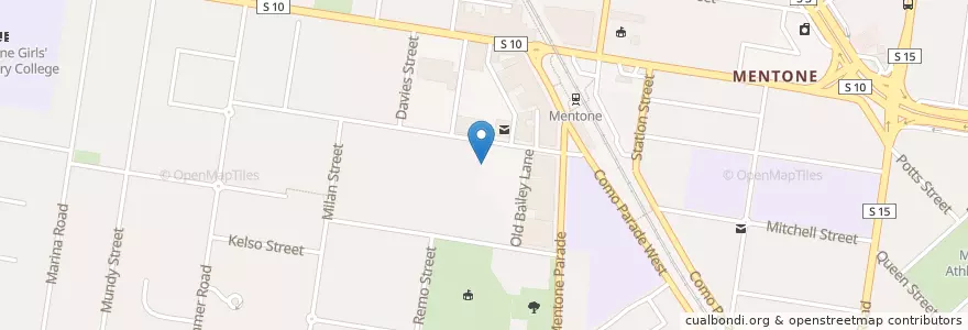 Mapa de ubicacion de Mentone Public Library en Austrália, Victoria, City Of Kingston.