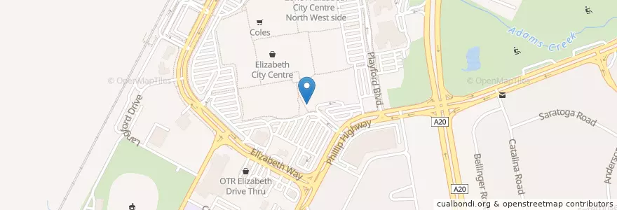 Mapa de ubicacion de Caffe Acqua en Australia, South Australia, Adelaide, City Of Playford.