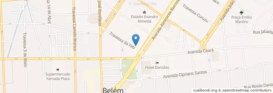 Mapa de ubicacion de Estacionamento Privado en Brasil, Región Norte, Pará, Região Geográfica Intermediária De Belém, Microrregião De Belém, Belén.