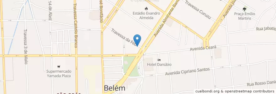 Mapa de ubicacion de Estacionamento en 브라질, 북부지방, 파라, Região Geográfica Intermediária De Belém, Microrregião De Belém, 벨렝.