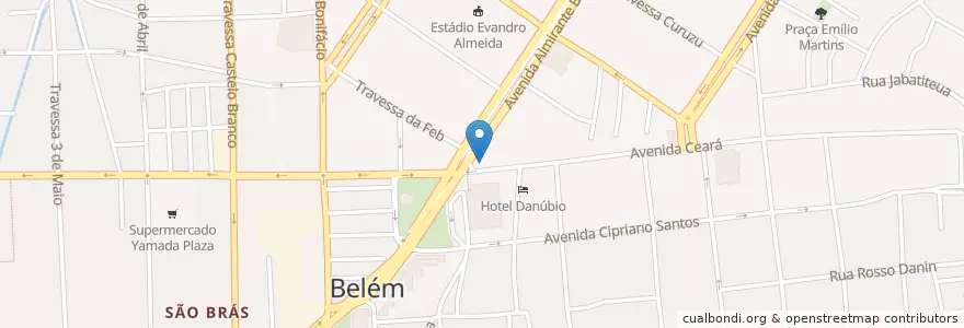 Mapa de ubicacion de ponto de taxi en برزیل, منطقه شمال برزیل, پارا, Região Geográfica Intermediária De Belém, Microrregião De Belém, بلم.