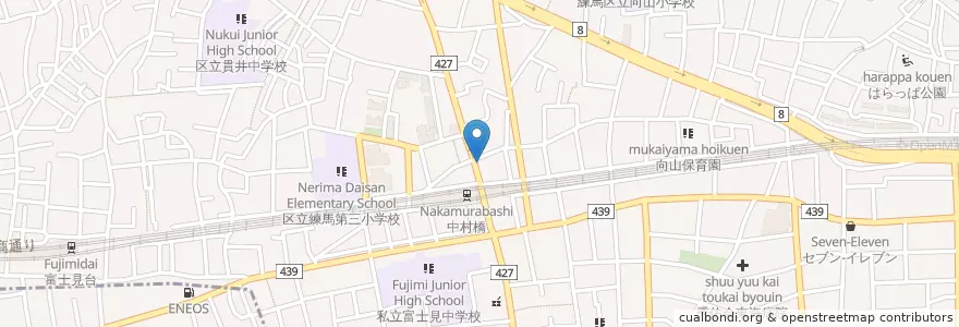 Mapa de ubicacion de 下町食堂 中村橋 en 日本, 东京都/東京都, 練馬区.