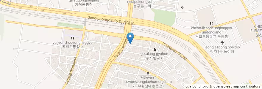 Mapa de ubicacion de ZAPI en South Korea, Gyeonggi-Do, Suwon-Si, 장안구.