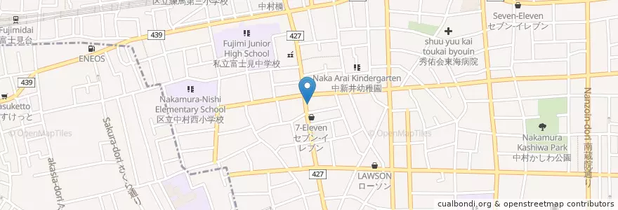 Mapa de ubicacion de La Ponte en اليابان, 東京都, 練馬区.