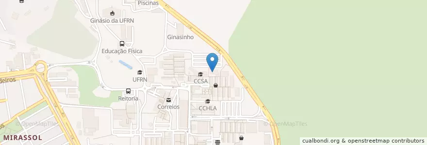 Mapa de ubicacion de Biblioteca Setorial NEPSA en ブラジル, 北東部地域, リオグランデ・ド・ノルテ, Região Geográfica Intermediária De Natal, Microrregião De Natal, ナタール.