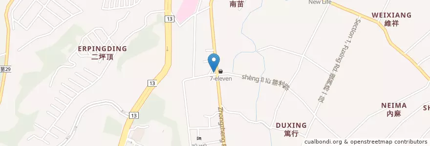 Mapa de ubicacion de 大碗公 en 台湾, 台湾省, 苗栗県, 苗栗市.