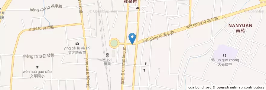 Mapa de ubicacion de 八方雲集 en تايوان, مقاطعة تايوان, 苗栗縣, 苗栗市.