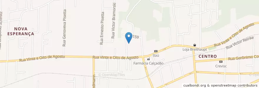 Mapa de ubicacion de Salão da Igreja Senhor Bom Jesus en Brazil, Jižní Region, Santa Catarina, Região Geográfica Intermediária De Joinville, Microrregião De Joinville, Guaramirim.