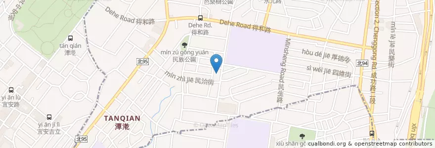 Mapa de ubicacion de 民權圖書館 en تايوان, تايبيه الجديدة, 永和區.