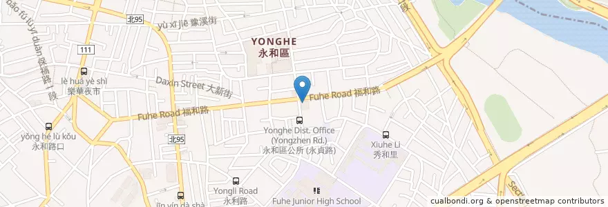 Mapa de ubicacion de 彰化商業銀行 en Taiwan, Nuova Taipei, Yonghe.