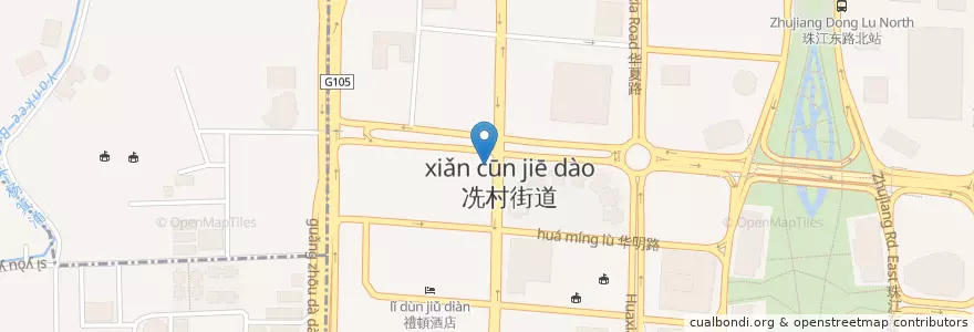 Mapa de ubicacion de McDonald's en China, Guangdong, Guangzhou City, Tianhe District, 冼村街道.