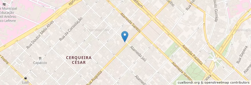 Mapa de ubicacion de Flying Sushi en Brezilya, Güneydoğu Bölgesi, Сан Паулу, Região Geográfica Intermediária De São Paulo, Região Metropolitana De São Paulo, Região Imediata De São Paulo, Сан Паулу.