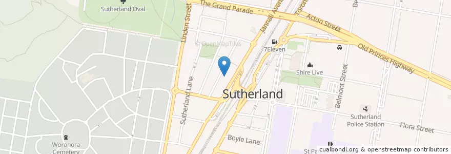 Mapa de ubicacion de Plus Milk Bar en Avustralya, New South Wales, Sutherland Shire Council, Sydney.