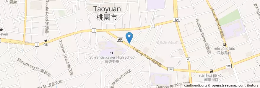 Mapa de ubicacion de 杏一藥局 en 臺灣, 桃園市, 桃園區.