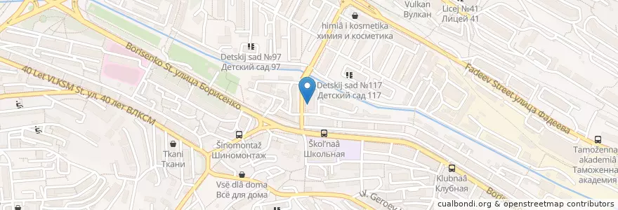 Mapa de ubicacion de Аптека en روسيا, Дальневосточный Федеральный Округ, بريمورسكي كراي, Владивостокский Городской Округ.
