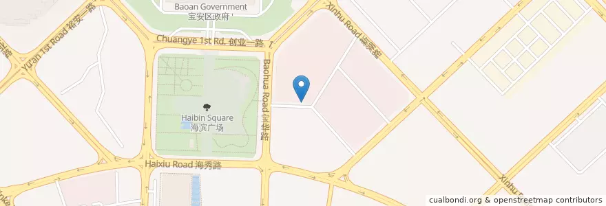 Mapa de ubicacion de 壹方中心 en 중국, 광둥성, 선전시, 宝安区.
