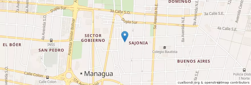 Mapa de ubicacion de Complejo Manuel Morales en Nicaragua, Departamento De Managua, Managua (Municipio).