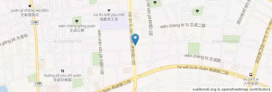 Mapa de ubicacion de 文元診所 en 臺灣, 臺南市, 北區.
