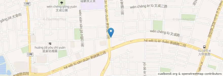 Mapa de ubicacion de 維新診所 en تایوان, 臺南市, 北區.