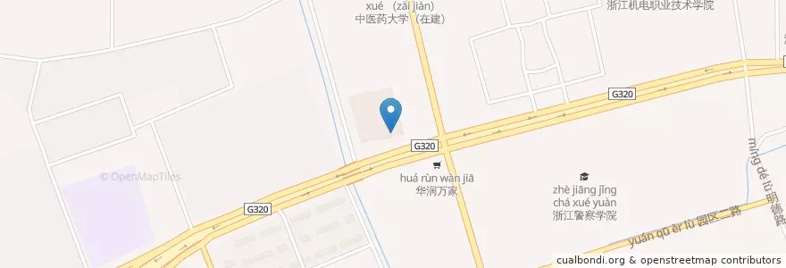 Mapa de ubicacion de 麦当劳 en China, Zhejiang, 杭州市, 滨江区, 浦沿街道.