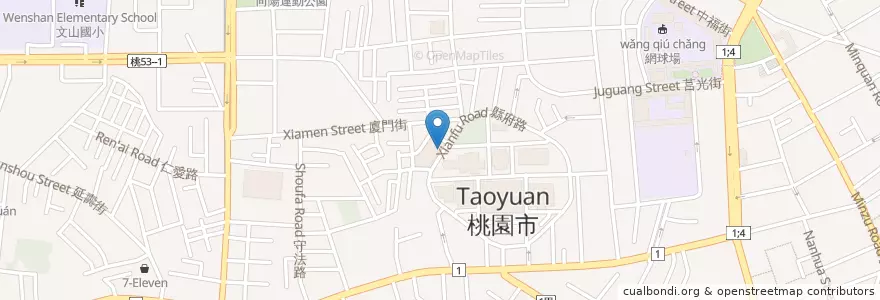 Mapa de ubicacion de 八方雲集 en Taiwan, Taoyuan, Taoyuan.