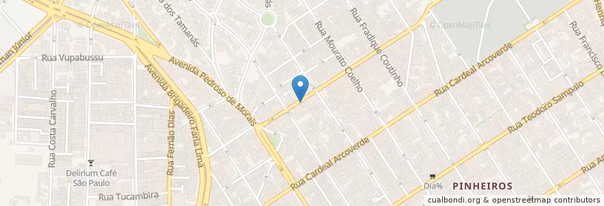 Mapa de ubicacion de Domino's Pizza en Brasil, Região Sudeste, São Paulo, Região Geográfica Intermediária De São Paulo, Região Metropolitana De São Paulo, Região Imediata De São Paulo, São Paulo.