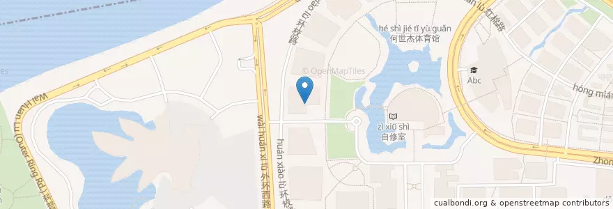 Mapa de ubicacion de 泛思咖啡厅 en Китай, Гуандун, Гуанчжоу, 番禺区, 小谷围街道.