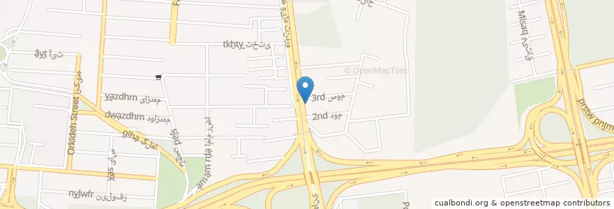 Mapa de ubicacion de داروخانه دکتر بیدگلی en ایران, استان تهران, شهرستان تهران, تهران, بخش مرکزی شهرستان تهران.