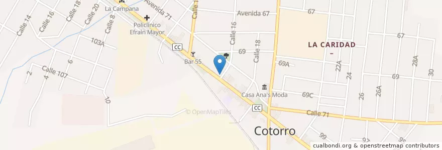 Mapa de ubicacion de Cafetería en Cuba, Havana, Cotorro.