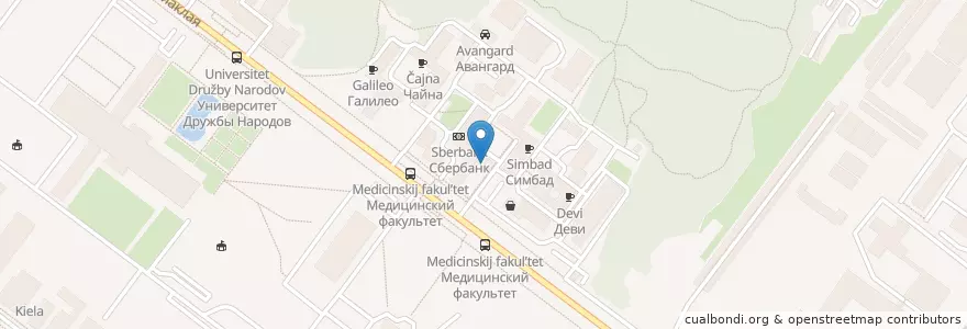 Mapa de ubicacion de Сити en Rusia, Distrito Federal Central, Москва, Юго-Западный Административный Округ, Обручевский Район.
