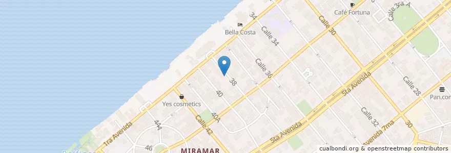 Mapa de ubicacion de Bar bohemio en Cuba, La Habana.