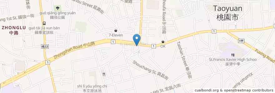 Mapa de ubicacion de 桃庚聯合診所 en 臺灣, 桃園市, 桃園區.