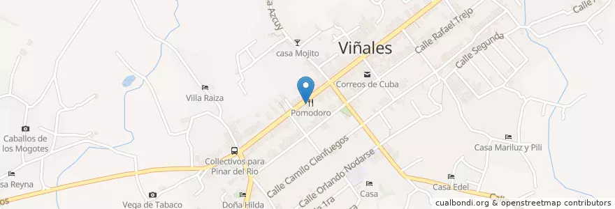 Mapa de ubicacion de pepos en Küba, Pinar Del Río, Viñales.