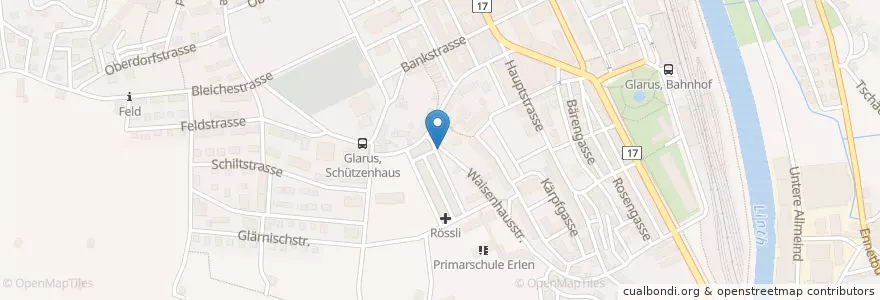 Mapa de ubicacion de Robidog en スイス, Glarus, Glarus.
