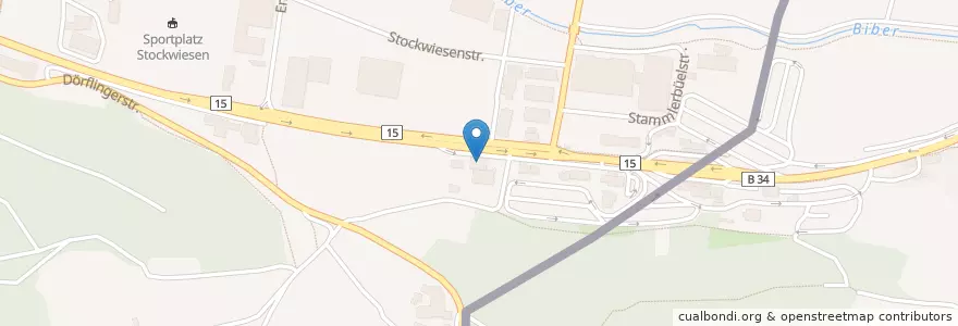 Mapa de ubicacion de Migrol Service Thayngen en Schweiz/Suisse/Svizzera/Svizra, Schaffhausen, Thayngen.