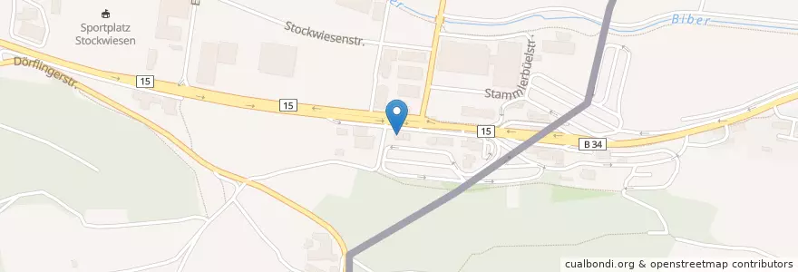 Mapa de ubicacion de SOCAR Thayngen en Schweiz/Suisse/Svizzera/Svizra, Schaffhausen, Thayngen.