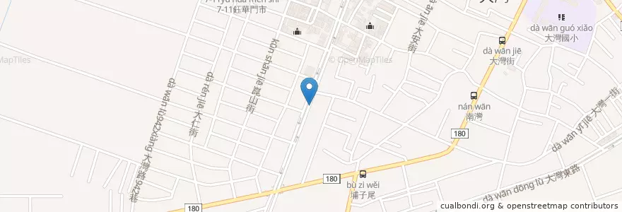 Mapa de ubicacion de 永大碳燒羊肉爐 en Taiwan, Tainan, Yongkang.