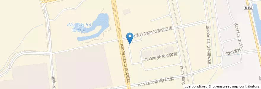 Mapa de ubicacion de 摩斯漢堡 en 台湾, 台南市, 新市区.
