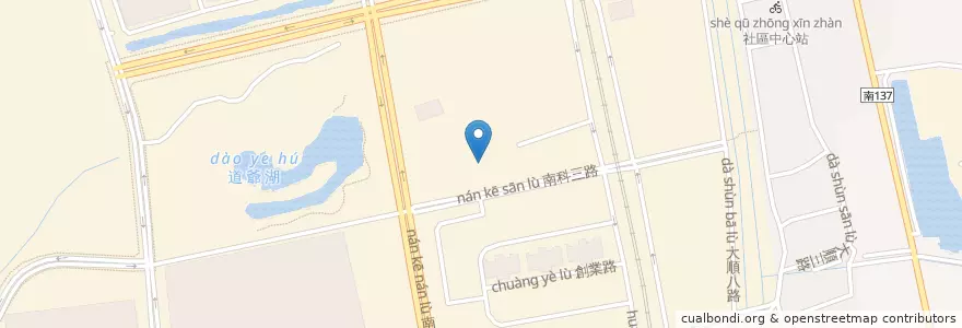 Mapa de ubicacion de 地下停車場出口 en تایوان, 臺南市, 新市區.
