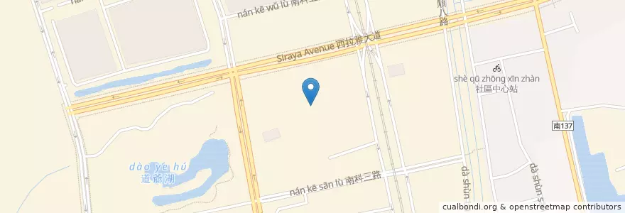 Mapa de ubicacion de 地下停車場出口 en Taïwan, Tainan, 新市區.