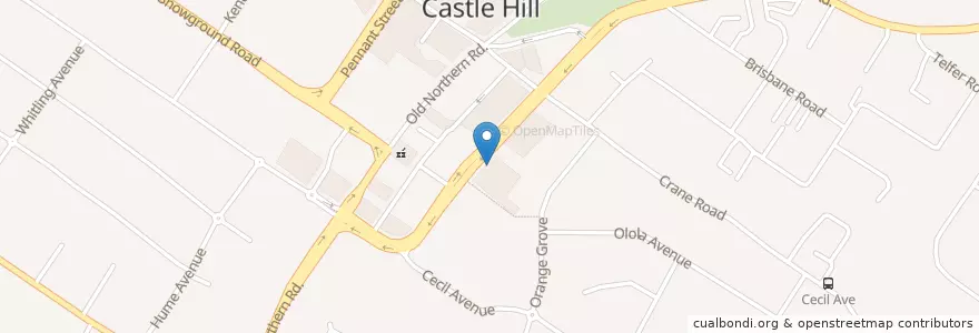 Mapa de ubicacion de CS education Castle Hill en استرالیا, New South Wales, The Hills Shire Council, Sydney.