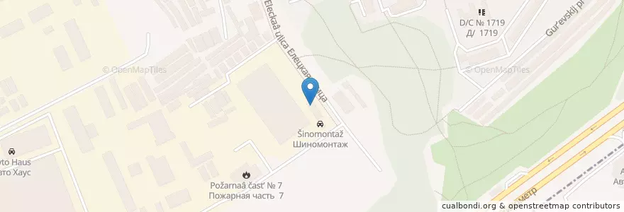 Mapa de ubicacion de 37/37 en Russie, District Fédéral Central, Moscou, Южный Административный Округ, Район Орехово-Борисово Южное.