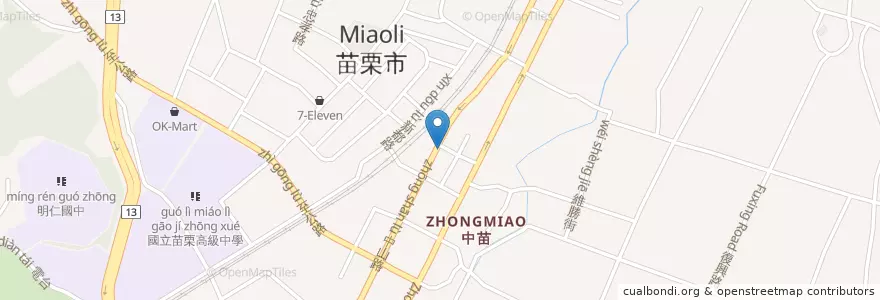 Mapa de ubicacion de 麥味登 en تایوان, 臺灣省, 苗栗縣, 苗栗市.