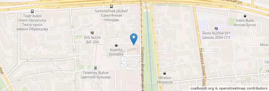 Mapa de ubicacion de OneBucksCoffee en Russia, Distretto Federale Centrale, Москва, Центральный Административный Округ, Мещанский Район, Тверской Район.